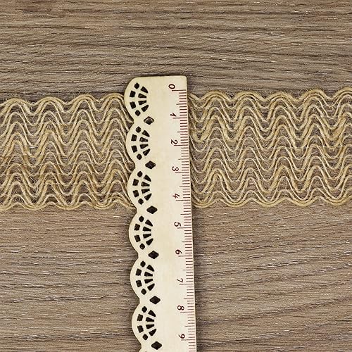 Miniatura 2 de Cinta de arpillera natural de arpillera de encaje, cinta de arpillera de malla, cinta de arpillera, cinta de envoltura para manualidades, para