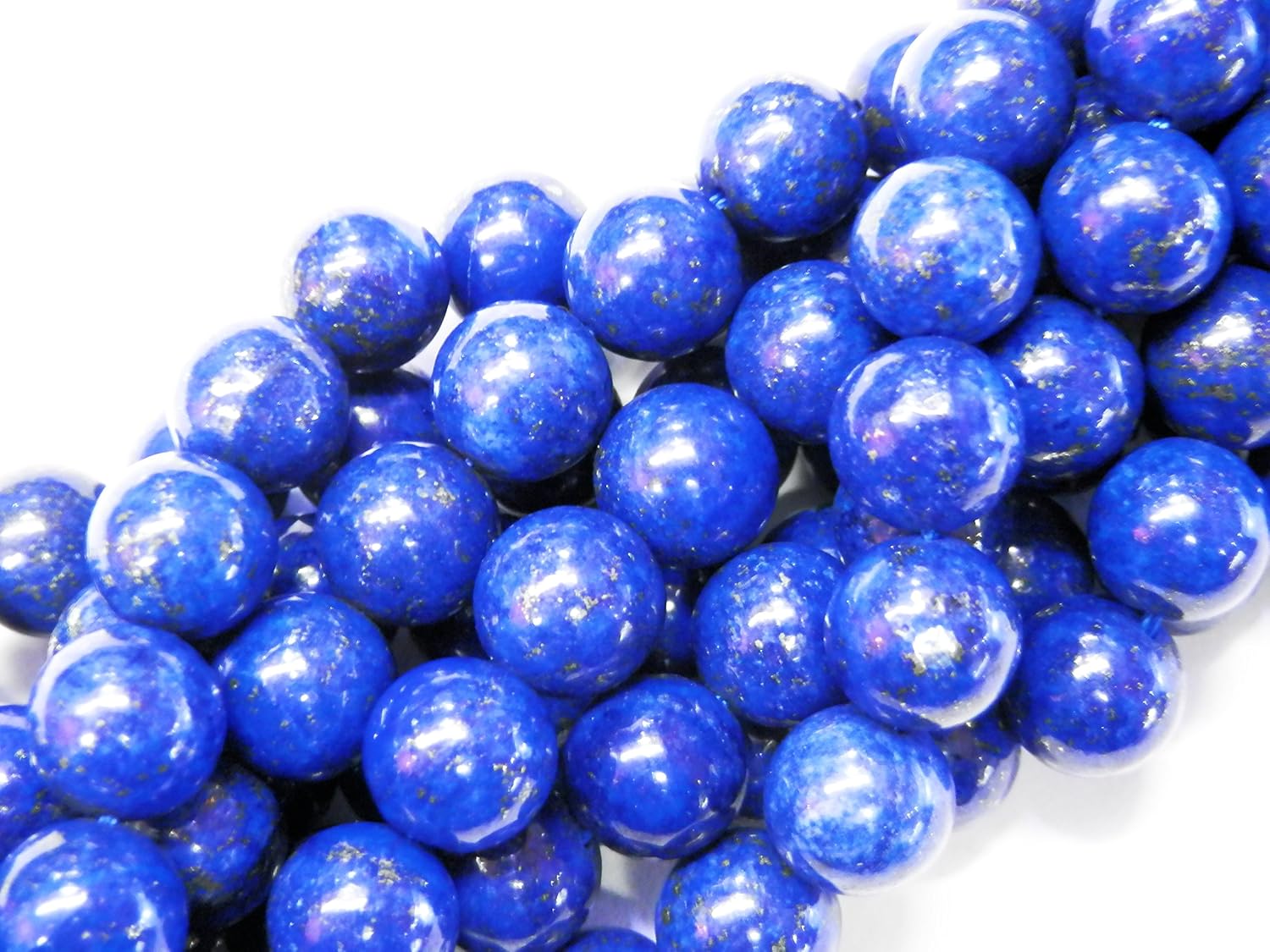 Fukugems Natural Stone Beads for Jewelry Making Sold per Bag 5 Strands Inside (Lapis Treated, 4mm) - Image 5