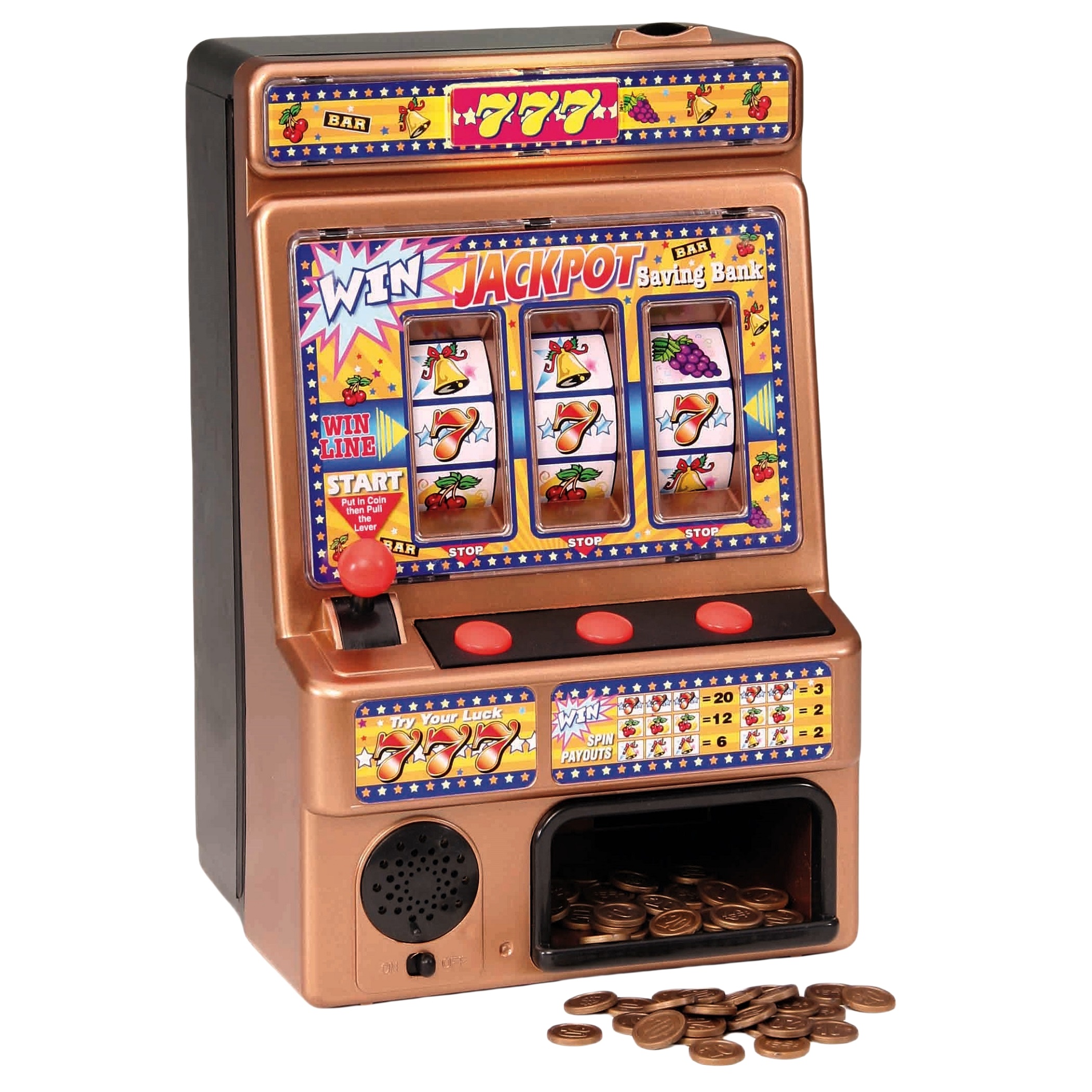 Amazon.com: Trisquirrel Jumbo Slot Machine with 48 Tokens,777 Amazon.com: Trisquirrel Jumbo Slot Machine with 48 Tokens,777