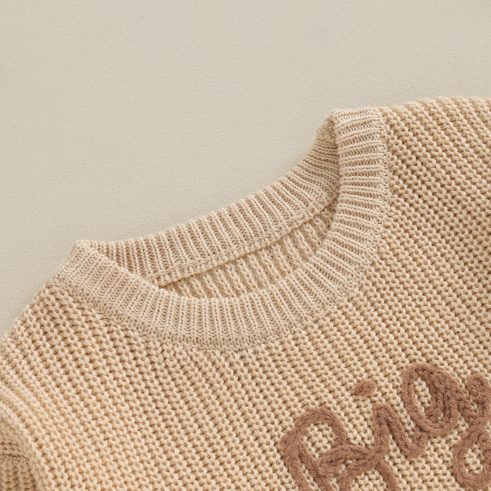 L&ieserram Maglione lavorato a maglia per neonati e bambini, a maniche lunghe, abbigliamento casual per fratello, adatto per autunno e inverno, 0-5 anni