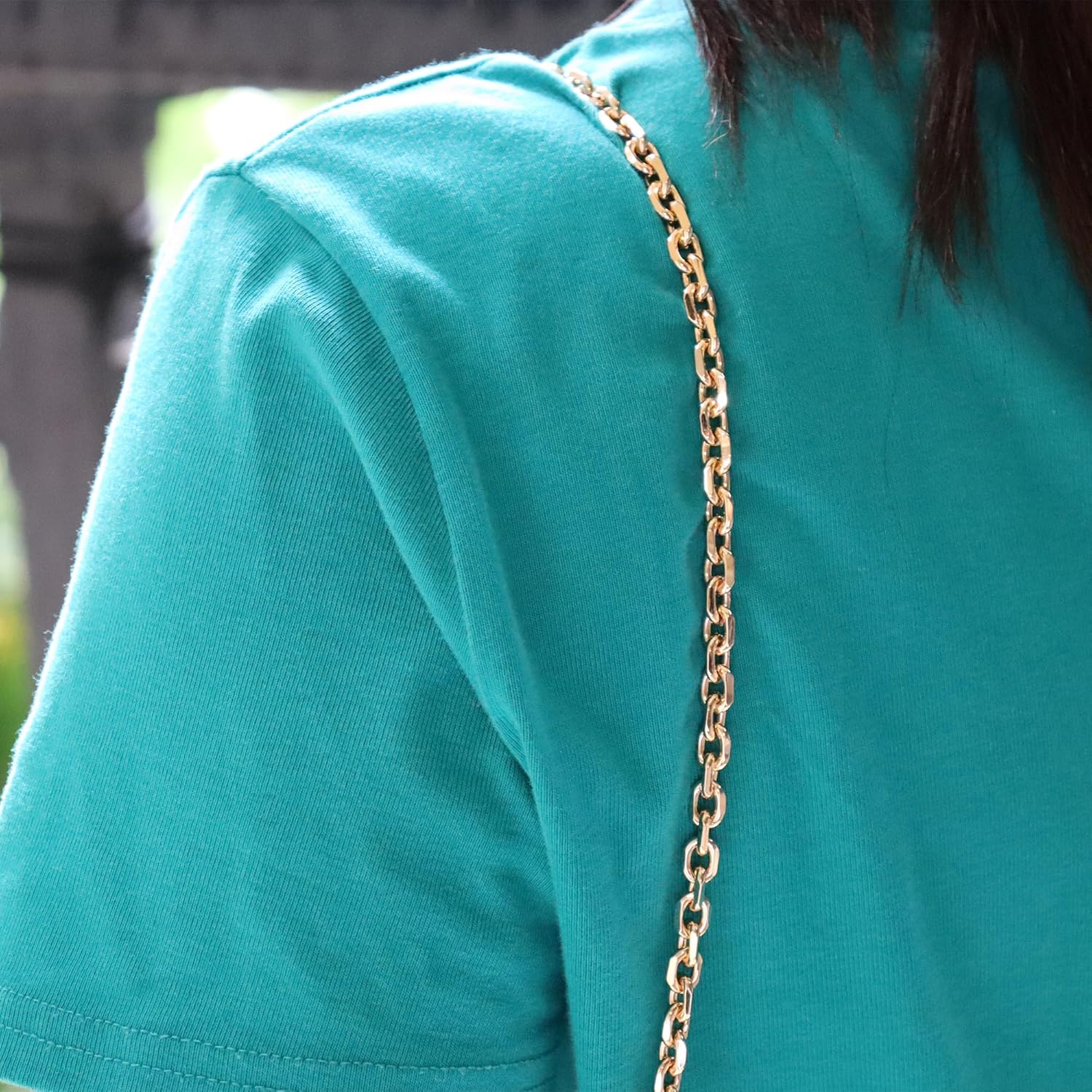 HEEHEE 43.3"(110cm) Gold Purse Chain Strap O Shape DIY Metal Chain Cross body Chain Handbag Replacement Strap 1 Pack for Purse Accessories - Image 3