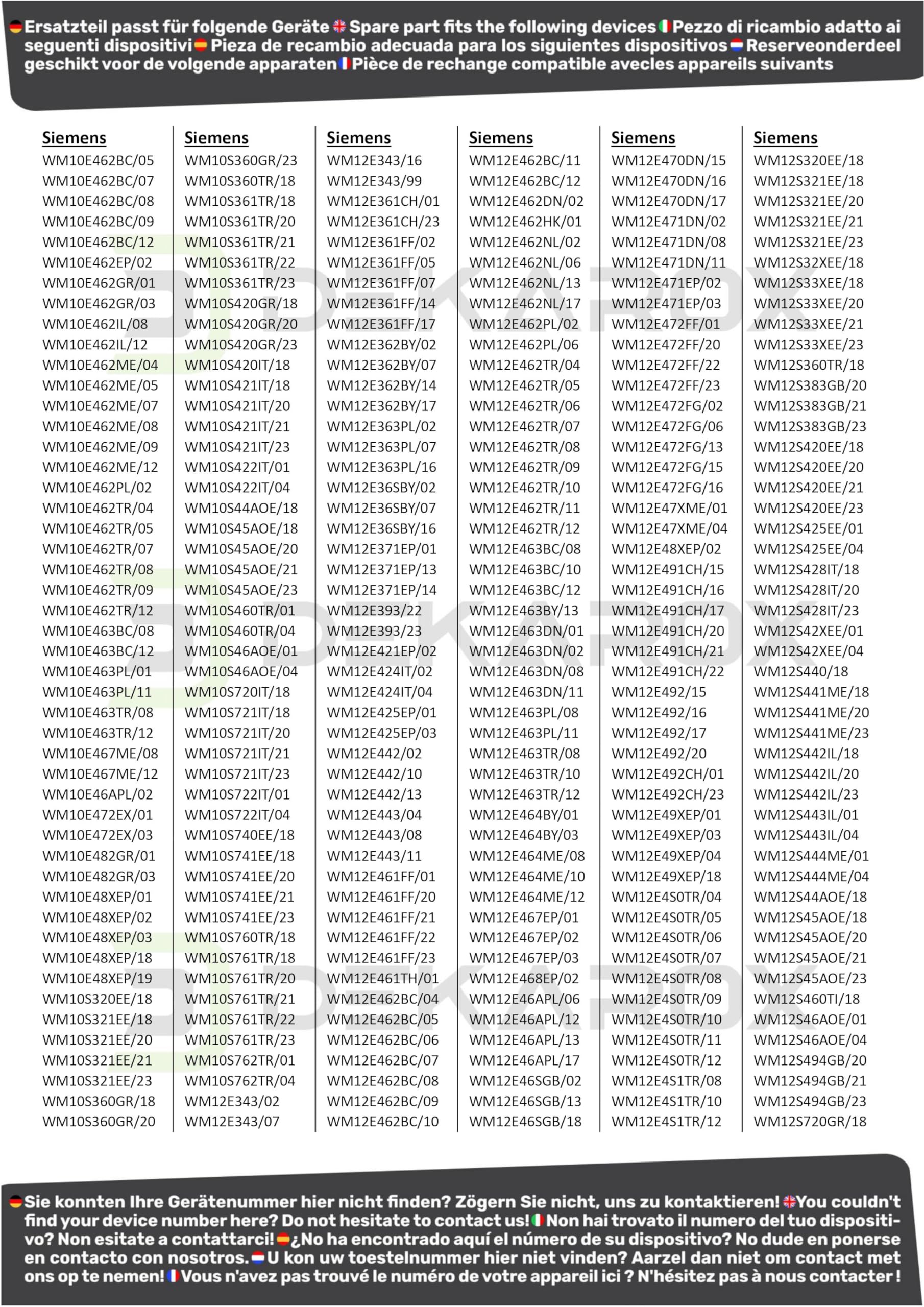Verriegelungsrelais für Bosch Siemens 616876 00616876 613070 00613070 EMZ 881 68x67x30mm für Waschmaschinen wie EcoLogixx Maxx VarioPerfect Logixx Exxcel Extraklasse iQ500 iQ700
