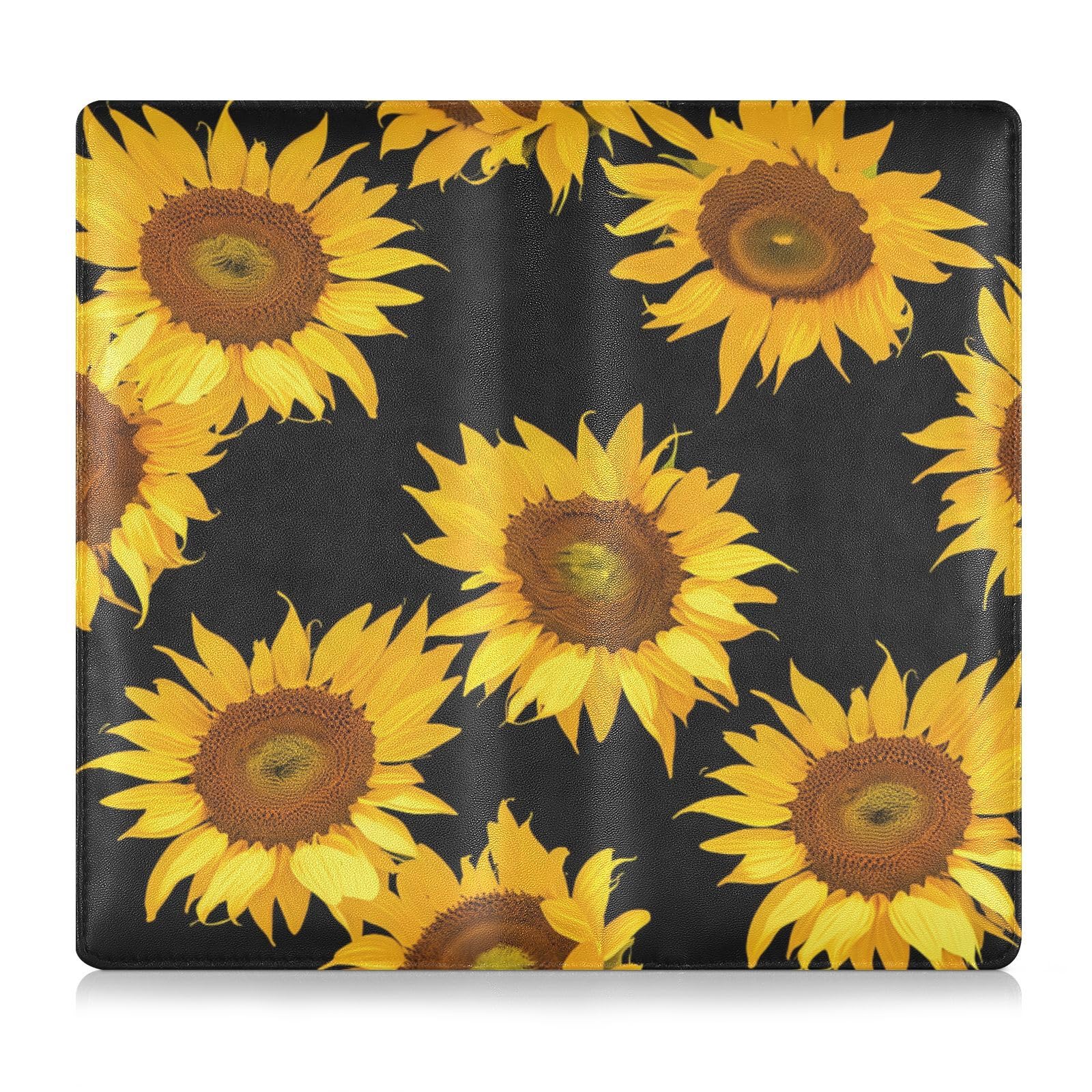 BURSTDDY Sunflower Leather Car Registration and Insurance Holder,Registration and Insurance Card Holder Glove Box Car Organizer Car Document Holder for Cards, Driver License