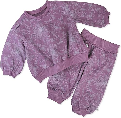 Miniatura 1 de HonestBaby Multipack Pullover Hoodie Sweatshirt Jogger Sweatpant Sets Organic Cotton Baby, Toddler, Boys, Girls, Unisex