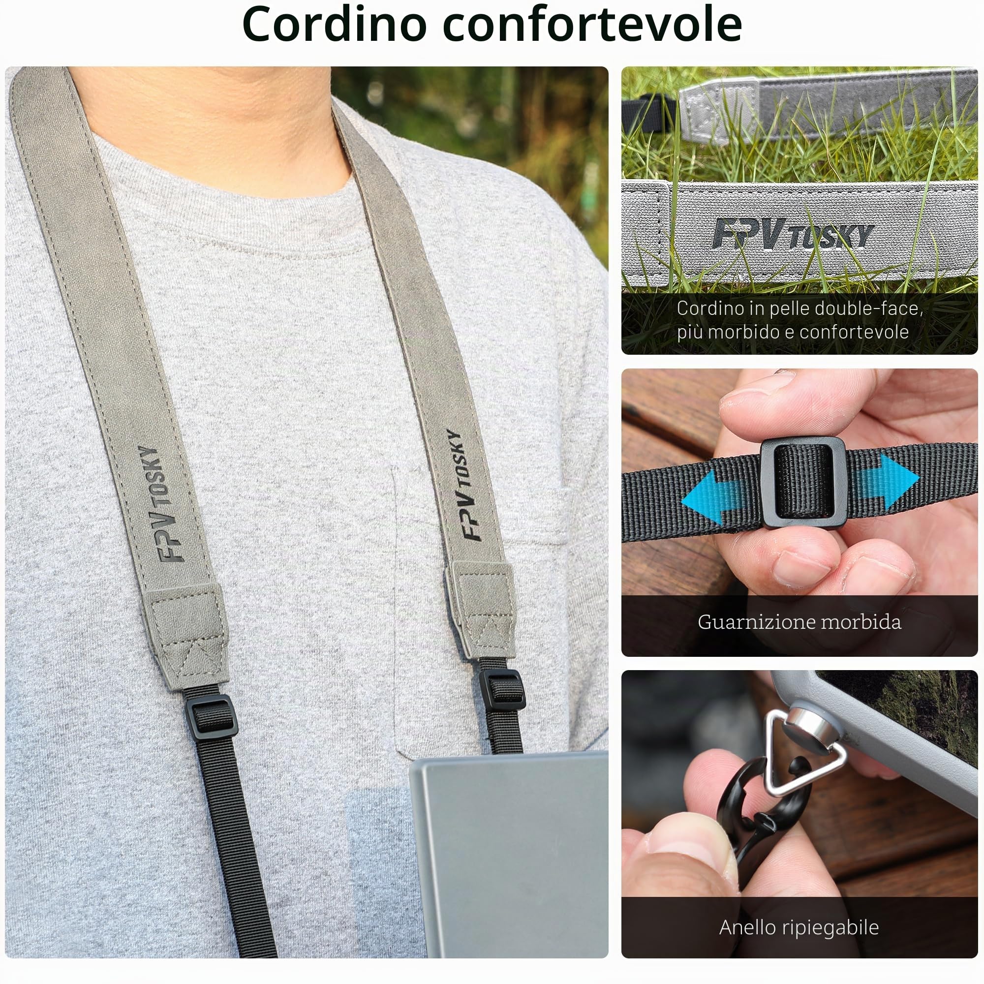 FPVtosky rc 2 parasole parasole con cordino per DJI Lito X1/Mini 5 Pro/Mini 4 Pro/Air 3/Avata 360 Accessori, Controller Screen Protector Joystick Cover Kit
