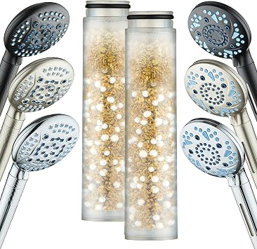 AquaCare 2-pack American KDF Pure Stay-Clean Shower Filter Replacement Cartridge for Worlds Most Advanced Handheld Shower Heads with Built-in Water Filter and 2-mode Power Wash - Top American Brand