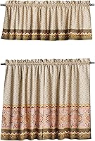 Vista 42 de Maison d' Hermine Juego de cortinas de cocina para ventanas 100% algodón Juego de cenefas de cocina para el hogar [2 niveles (71 cm x 91 cm) y 1