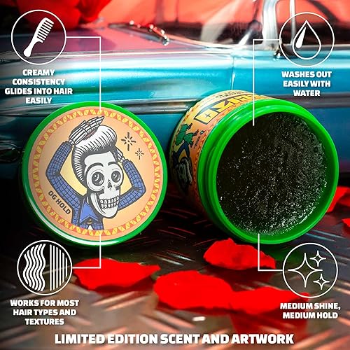 Miniatura 2 de Suavecito Pomade Spring Edition Original Hold For Men 4 oz, 1 paquete – Gel para el cabello sin escamas de brillo medio – Fácil de lavar – Se