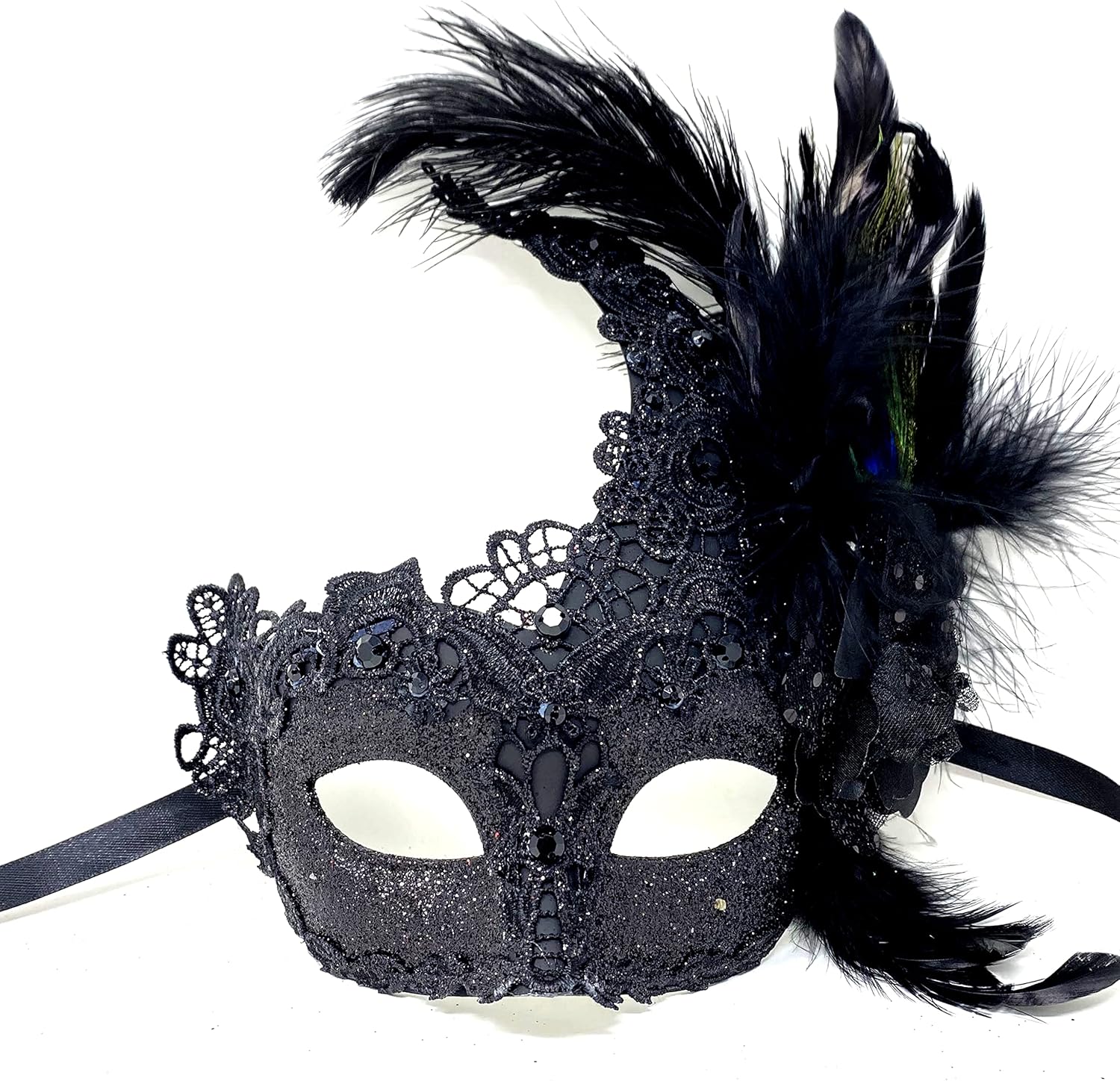 Storm Buy] Women Lady Girls Costume Venetian mask Feather Masquerade Mask Halloween Mardi Gras Cosplay Party Masque For Adult - Image 2