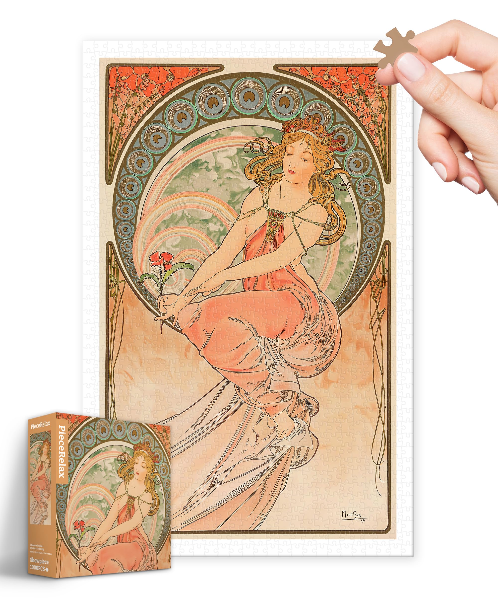ALPHONSE MUCHA ジグソーパズル 1000ピース Amazon.co.jp: アルフォンス・ミュシャ『夢想』 ジグソーパズル