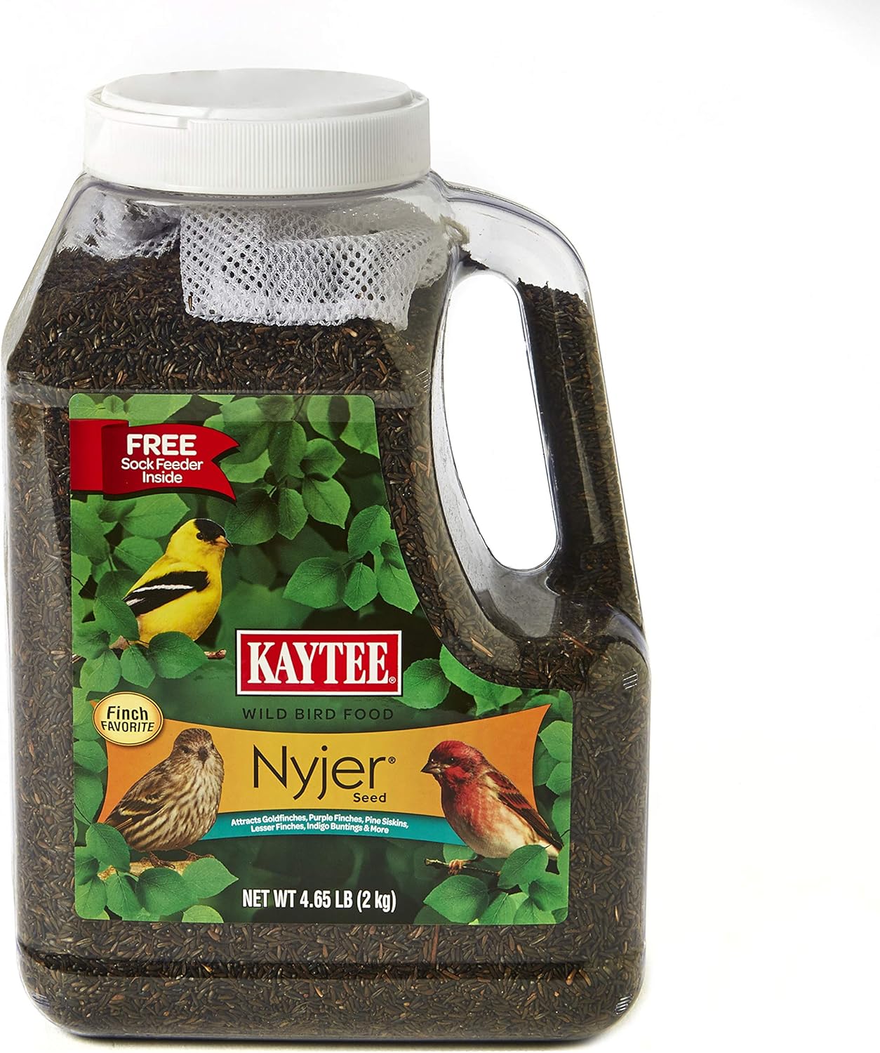 Kaytee Nyjer Wild Bird Food Seed Jug With Sock, 4.65 Pound