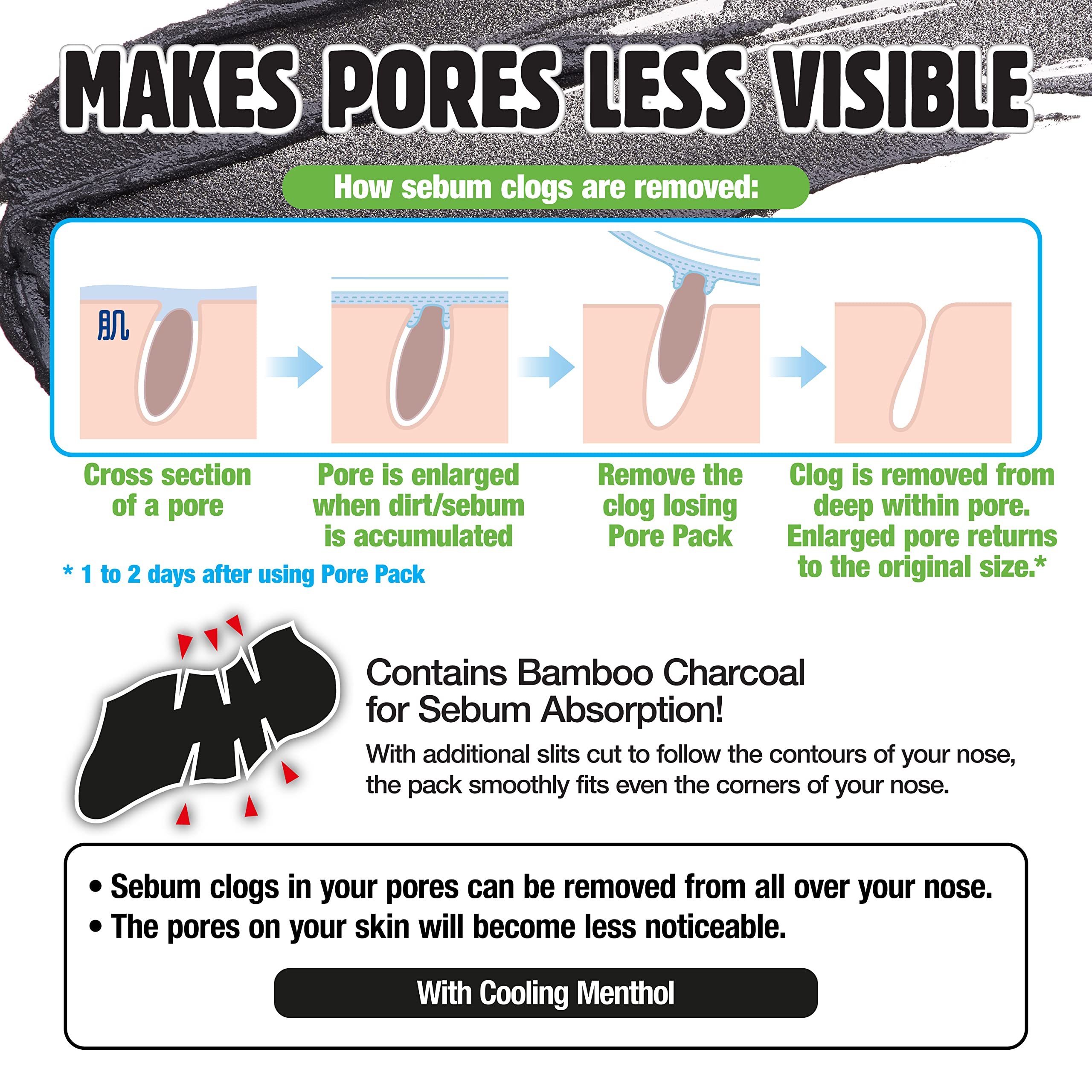 Amazon.co.jp: Bioré ビオレ 毛穴すっきりパック 鼻用 黒色タイプ 10枚