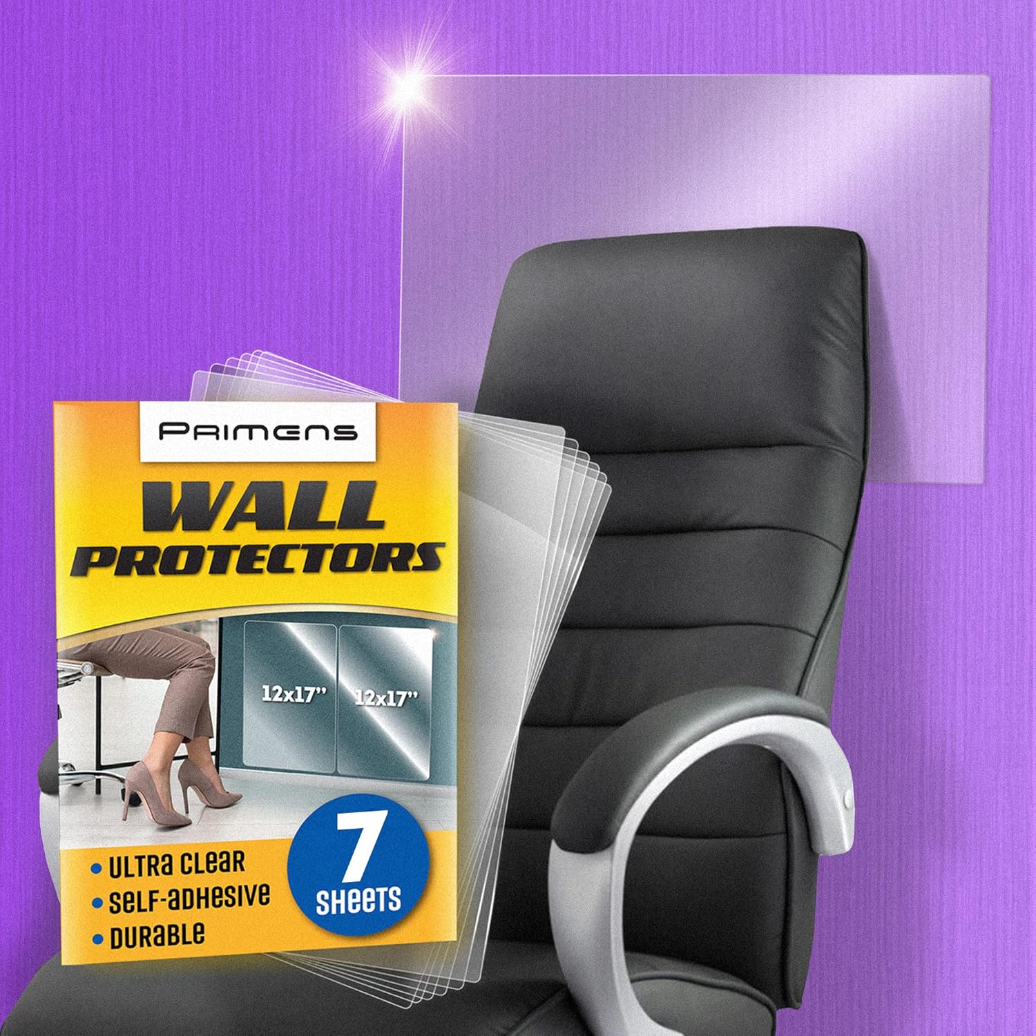 Clear Wall Protector Film Stickers for Kitchens & Offices Shields Paint from Oil Splashes