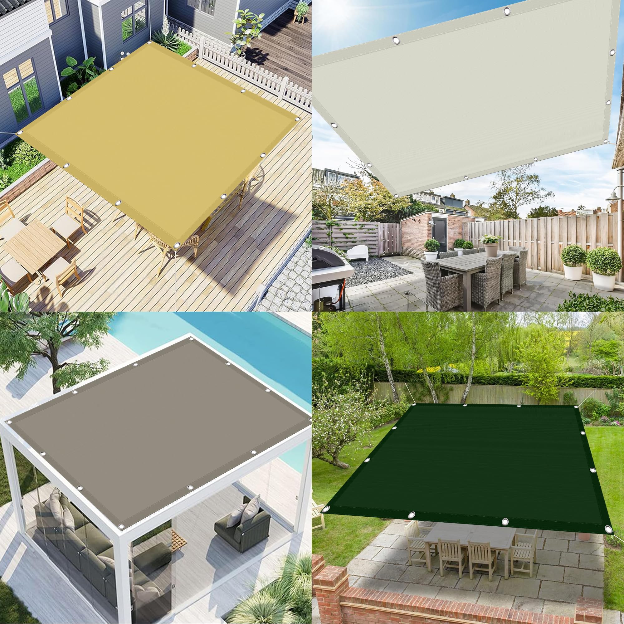 sonnensegel rechteckig 150x300 150 x 300 cm Rechteckig Wasserdicht 98% UV Schutz Windschutz Überdachung Plane mit Ösen Ohne Bohren mit Seil für Terrasse Camping, Beige cab Style:Kit 2 for Moza SR-P Products – Sound Shoppe