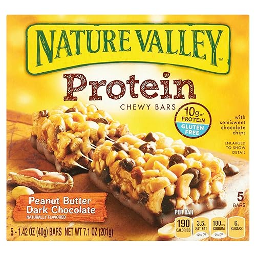 Miniatura 2 de Nature Valley Caja de barras masticables de proteína de chocolate negro con mantequilla de maní 71 onzas paquete de 3
