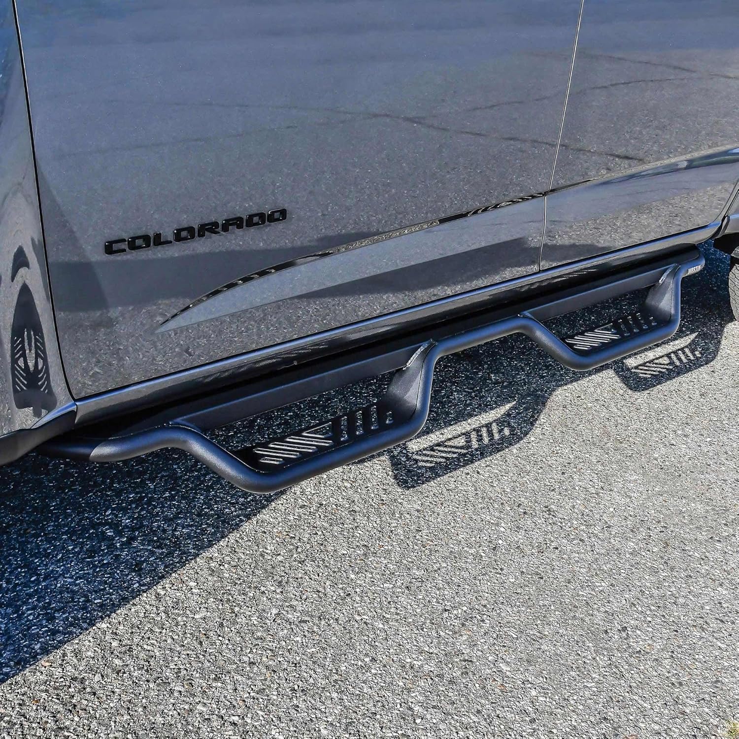 Westin 20-14015 Black Outlaw Drop Nerf Step Bars fits 2015-2022 Colorado Canyon Crew Cab 1 Pair