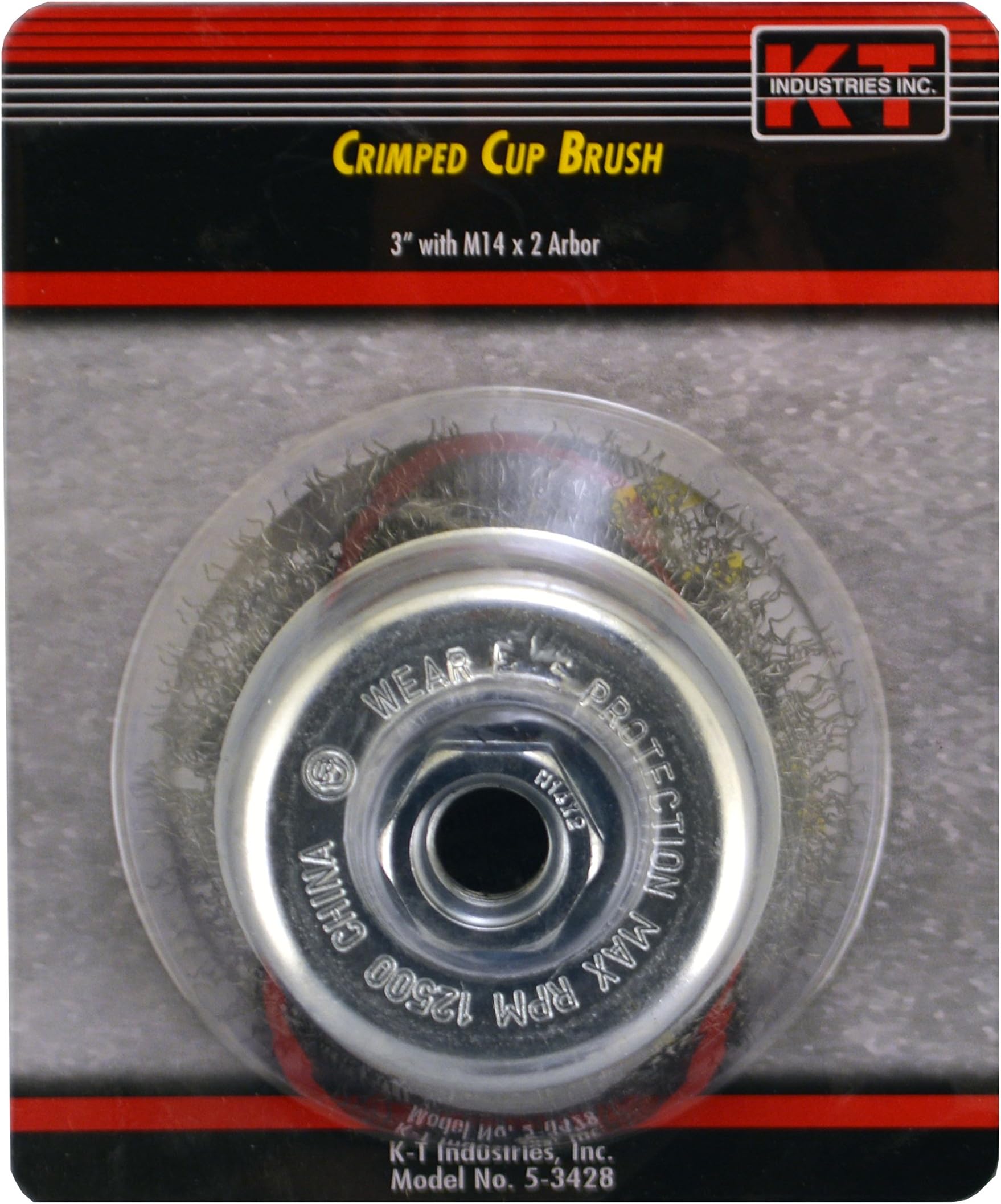 KTINC K-T Industries 5-3428 3" Crimped Cup M14 x 2