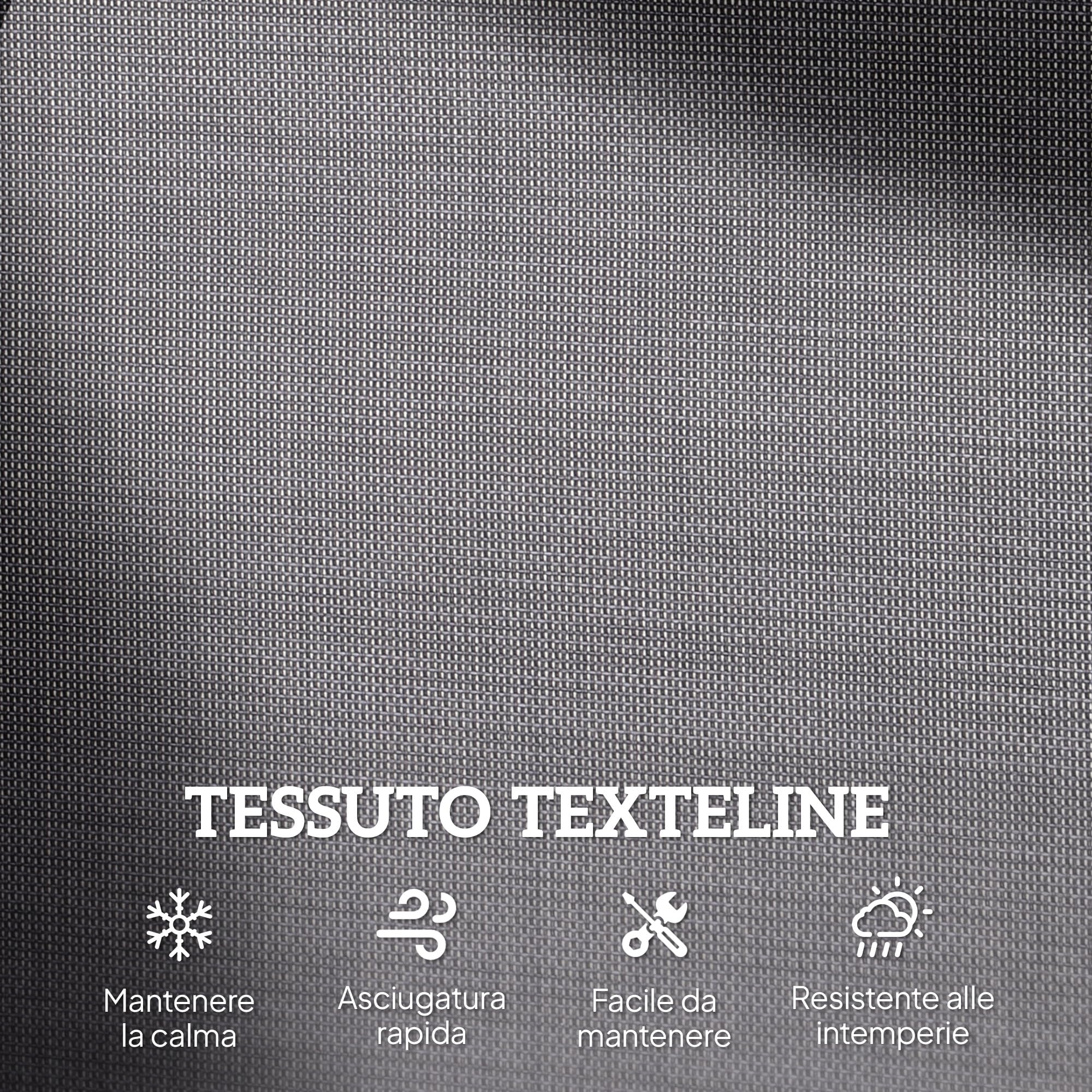 Outsunny Panchina a Dondolo da Giardino a 2 Posti, Panca da Giardino in Metallo e Tessuto a Rete Traspirante, per Balconi, Patio, Terrazzo, 120x70x85cm, Grigio
