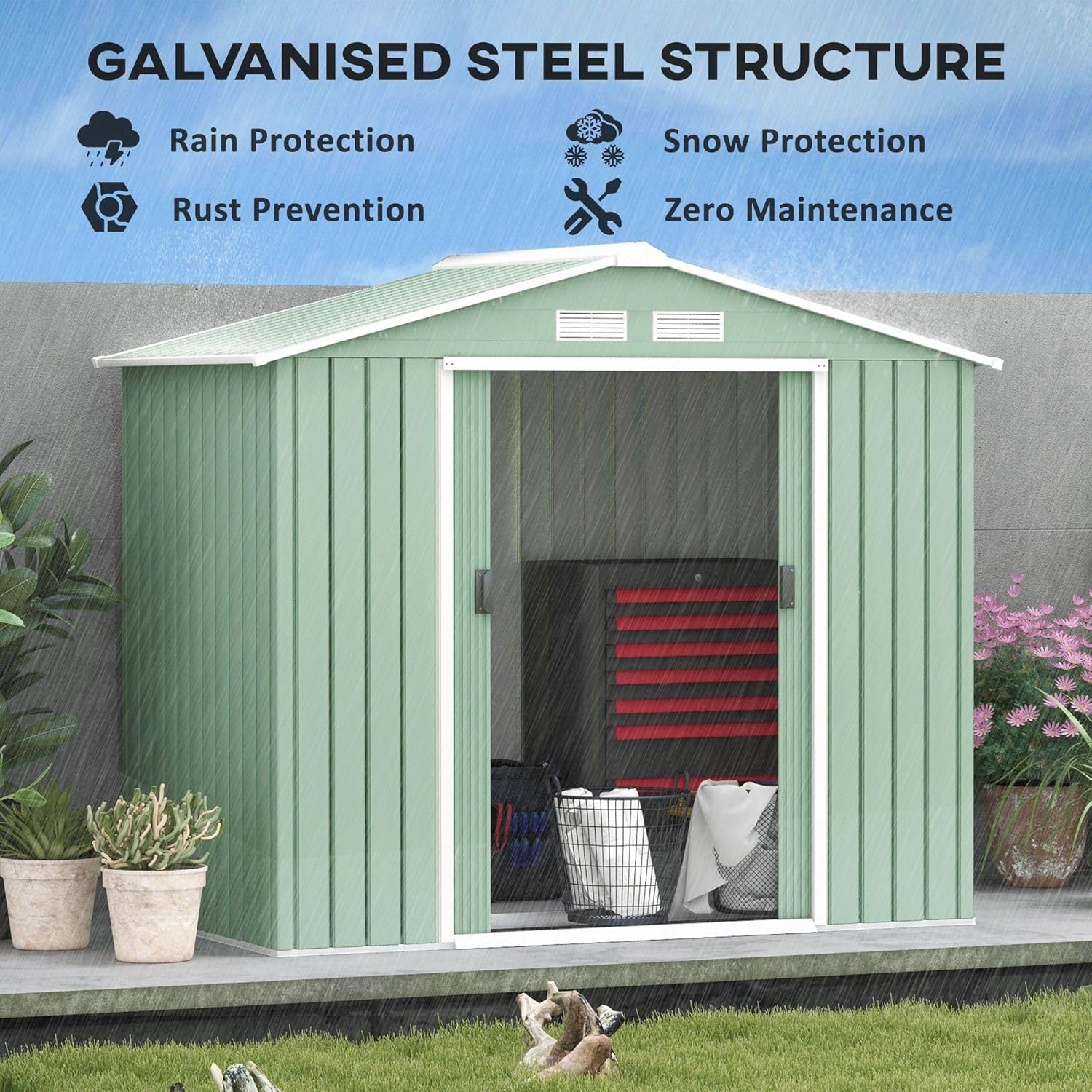 Outdoor Metal Storage Shed