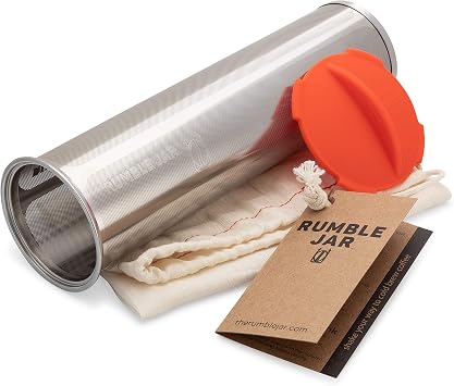 Rumble Jar - Next-Gen Cold Brew Coffee Maker for Mason Jars - 200 Micron Filter Is Ideal for Coarse Grounds & Stronger Coffee - Standalone Filter no Mason Jar included