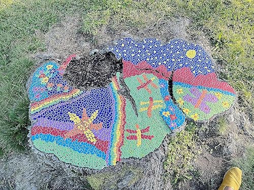 Miniatura 3 de Azulejos de mosaico de cerámica irregulares de 0.78 a 1.57 pulgadas, piezas de mosaico de 1.1 libras, piedras para decoración del hogar, platos de