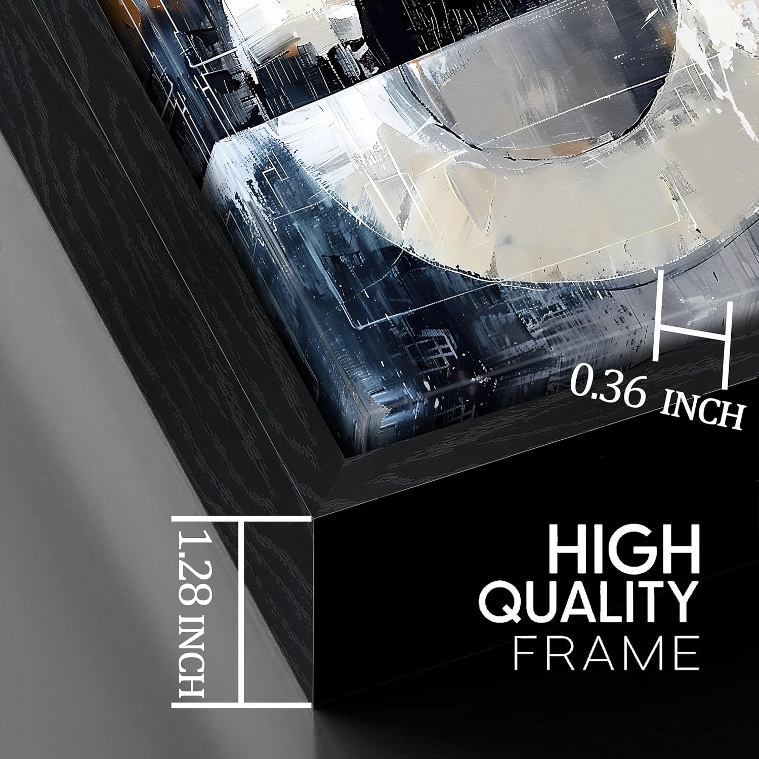 Abstract Wall Art for Living Room - Large Canvas Wall Art for Office - Modern Framed Artwork for Walls Size 29" x 59" - Image 4