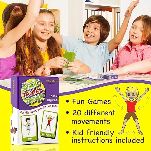 Miniatura 2 de Juegos de cartas de ejercicio para niños y tarjetas de yoga para niños, juego de memoria, chasquido, ir a pescar, divertido equipo de ejercicio para