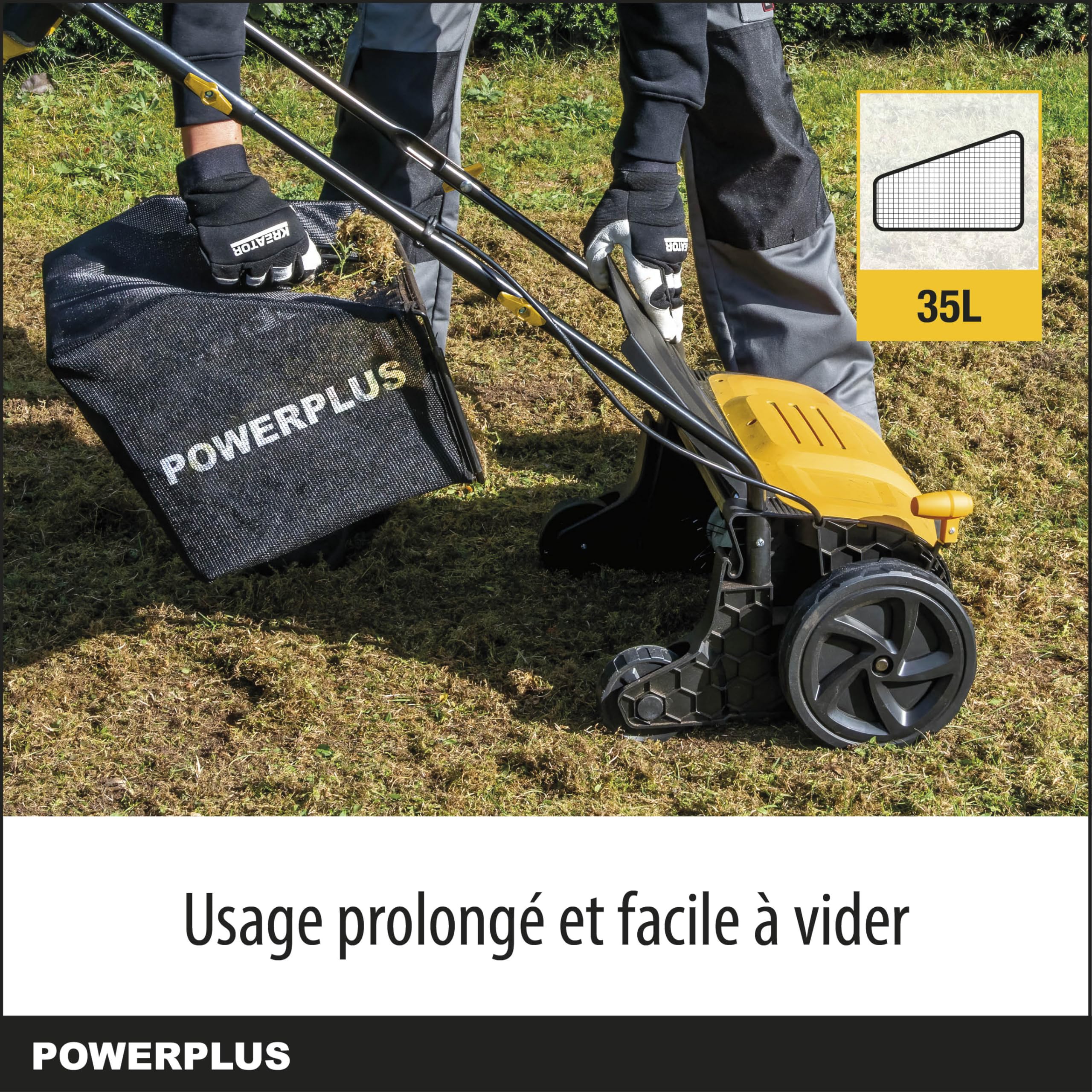 Powerplus POWXG75130-1300 W i szerokość cięcia 320 mm, wentylator 2 w 1 i elektryczny wertykulator do Twojego ogrodu
