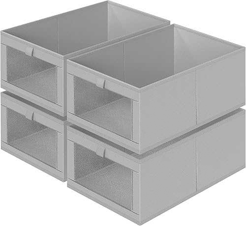 Miniatura 10 de Criusia - Paquete de 6 organizadores para armario de lino y almacenamiento, cestas grandes para armario de lino para organización, contenedores de