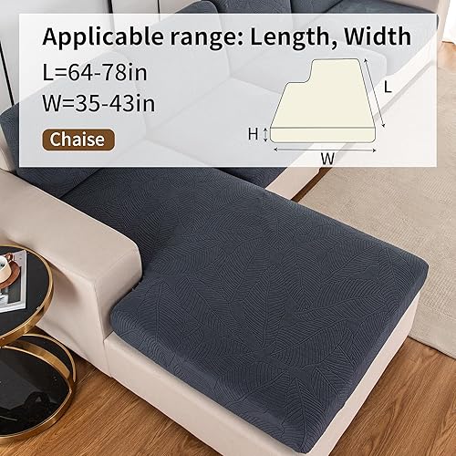 Miniatura 5 de Funda para tumbona, 1 funda de sofá en forma de L, impermeable, elástica, fundas para sofás para sala de estar, oficina, hotel