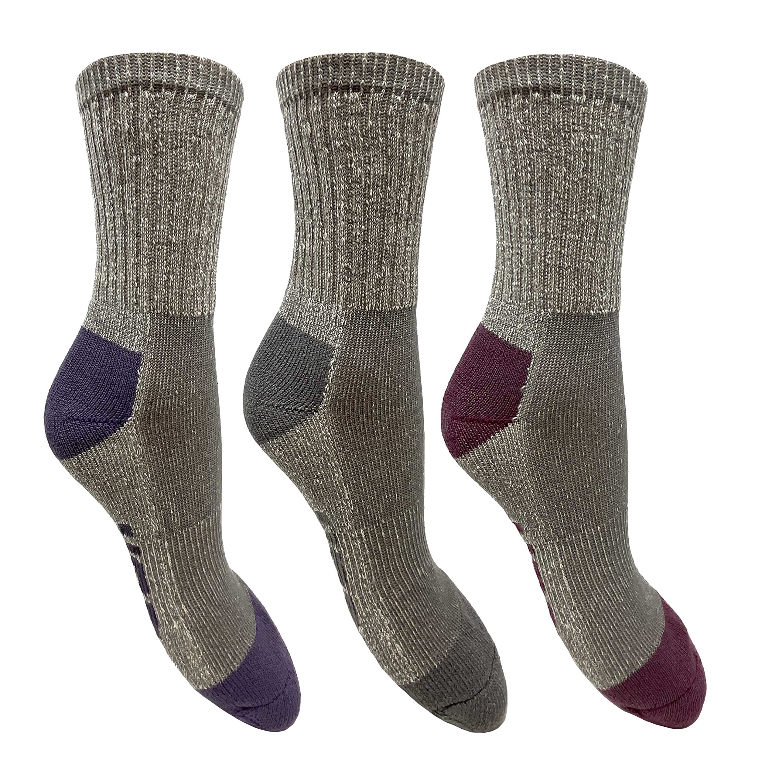 Jcb Women's Assorted - Casual Boot Socks - 3 Pack - Uk 4-8, Eur 37-41 - Walking Boot Socks
