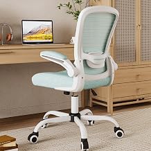 Mimoglad Ergonomic High Back Mesh Office Chair, Adjustable Lumbar Support, Thickened Seat Cushion Modern, Tiffany Blue