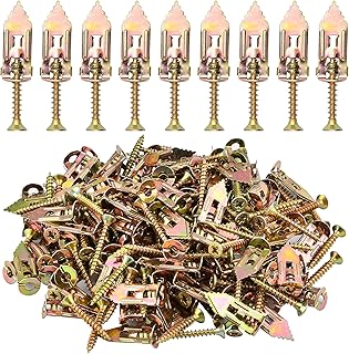 200Pcs Self Drilling Drywall Anchors with Screws, Drywall Anchors Tapping Screw Kit, No Drill or Holes in Wall, Self-Drilling Drywall Anchors for Fixing Picture, Cabinet, TV Shelf -70lb