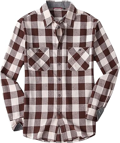 Alex Vando Mens Button Down Shirts Regular Fit Long Sleeve Casual Plaid Flannel Shirt