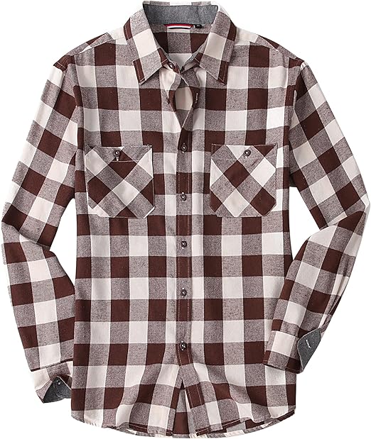Alex Vando Mens Button Down Shirts Regular Fit Long Sleeve Casual Plaid Flannel Shirt