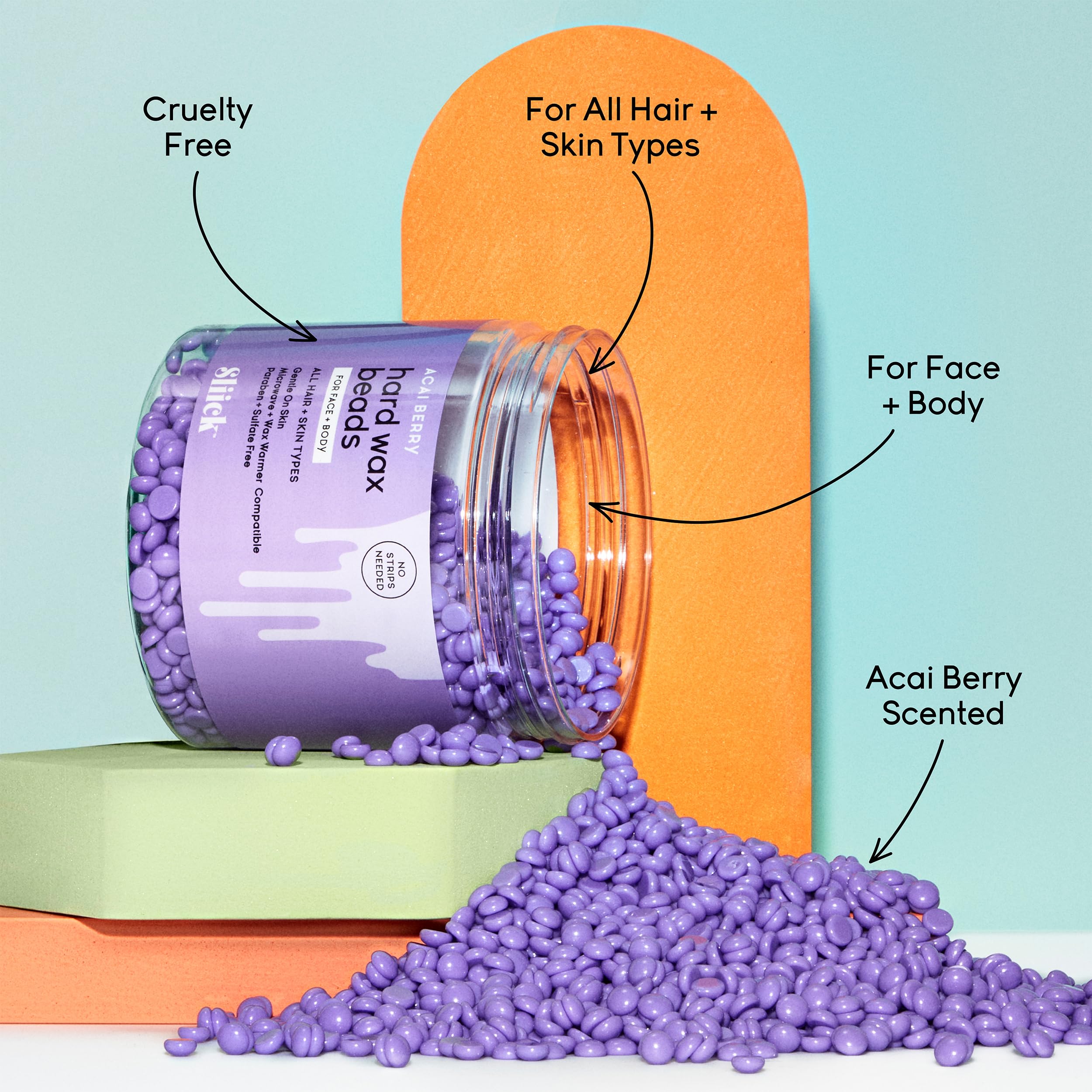 Amazon.com : Sliick Hard Wax Beads for Sensitive Skin – Acai Berry