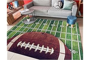 ALAZA Grunge American Football Field Non Slip Area Rug 5' x 7' Bedroom
