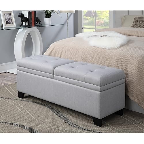 End Of Bed Storage Bench Grey End Of Bed Storage Bench Grey