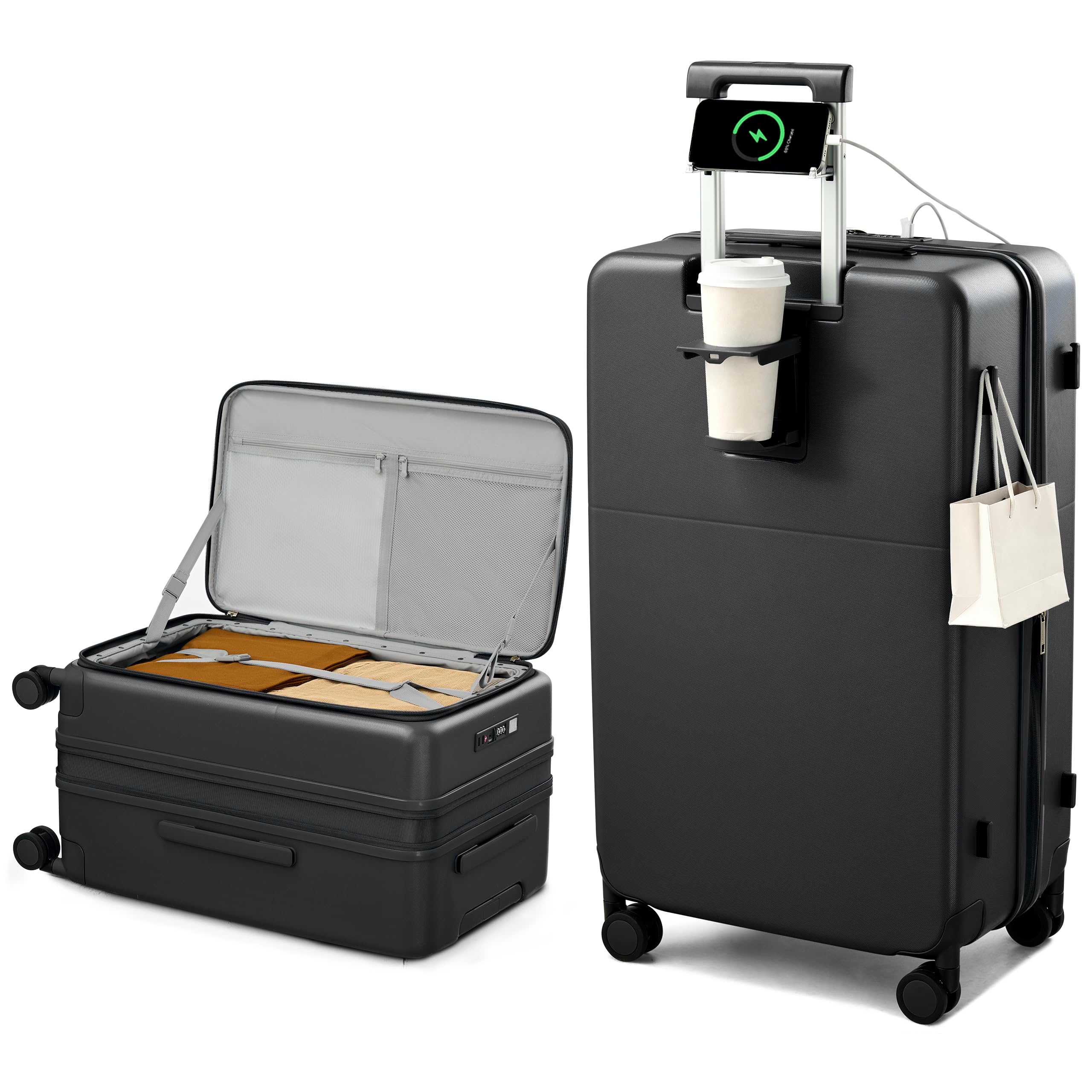 Hanke 28 Inch Expandable Top Opening Trunk Luggage