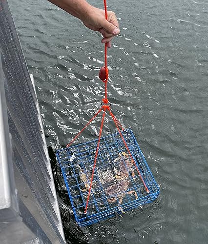 Miniatura 5 de AirFly Arnés de 4 brazos para trampa de cangrejo con ganchos de acero inoxidable 304 y flotador de boya