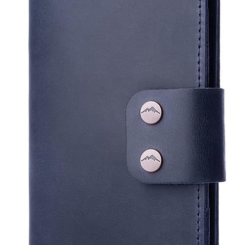 Miniatura 8 de Personalized Authentic Refillable Leather Cover Compatible with Moleskine Cahier, Field Notes, 3.5" x 5.5" Notepad, Deep Water
