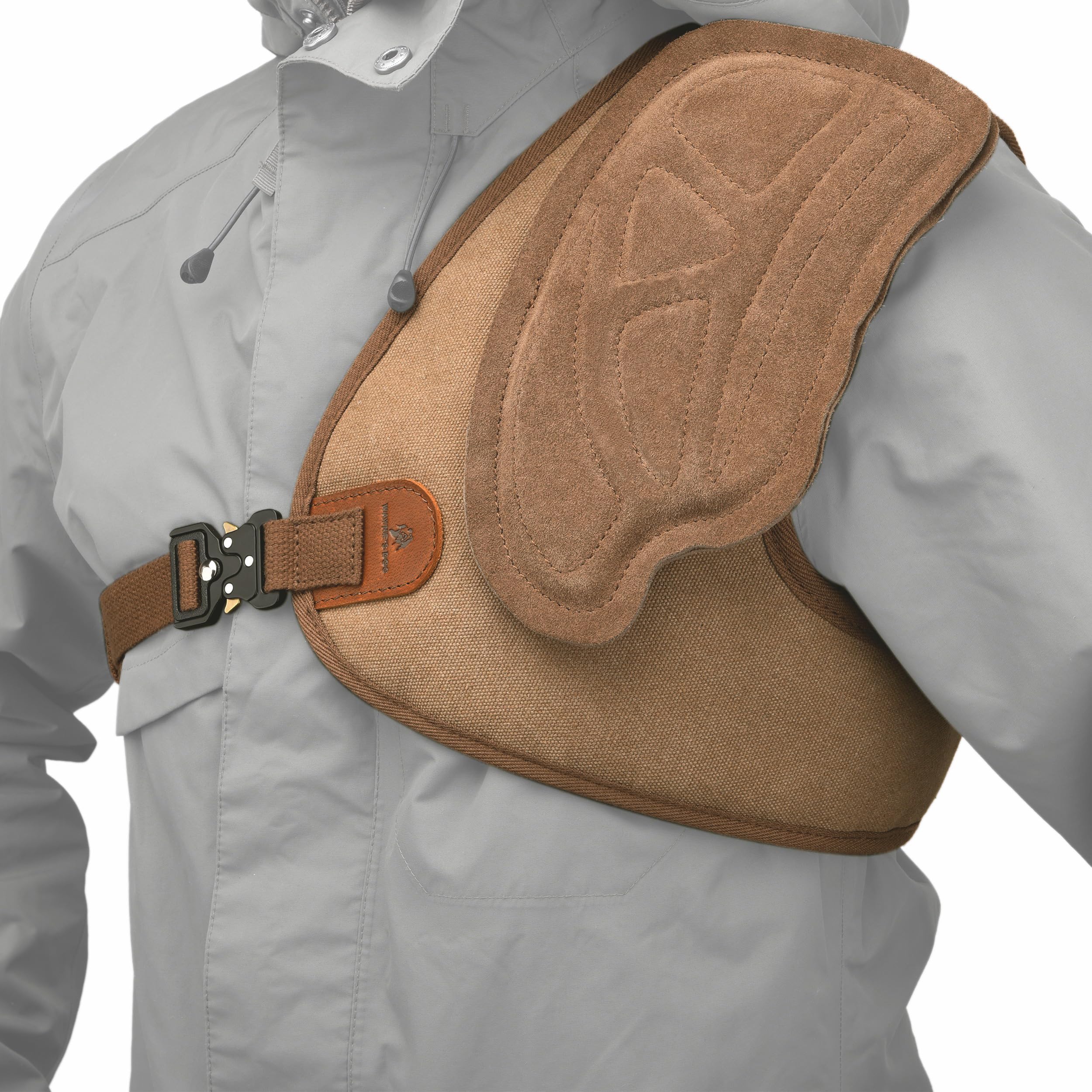 WAYNE'S DOG Adjustable Rifle Shotgun Field Shield, Leather Shooting Shirt Recoil Pad for Hunting Archery