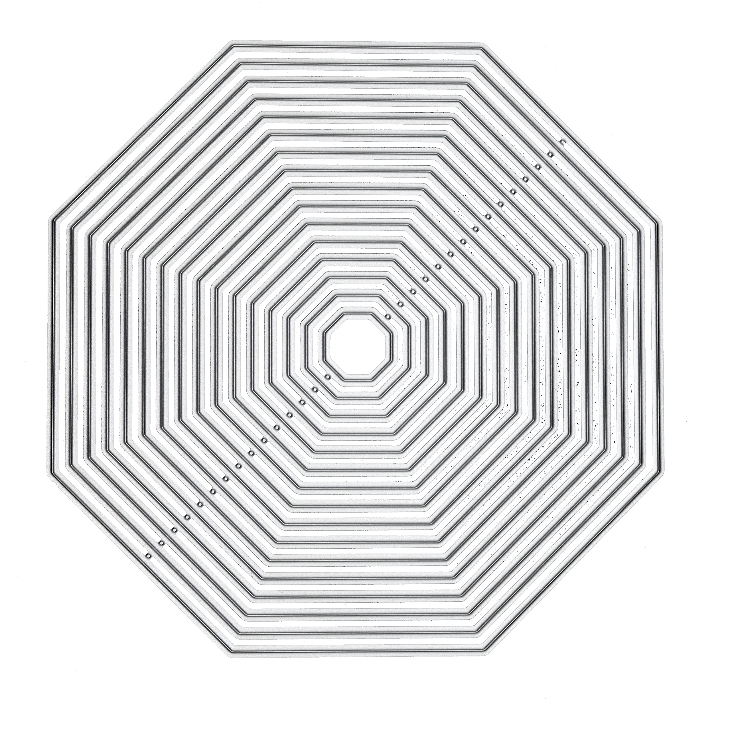Octagon Nesting Metal Cutting Dies Set – Geometric Layering Cutting Dies for Card Making, Scrapbooking & Papercrafts (16 Piece) I3