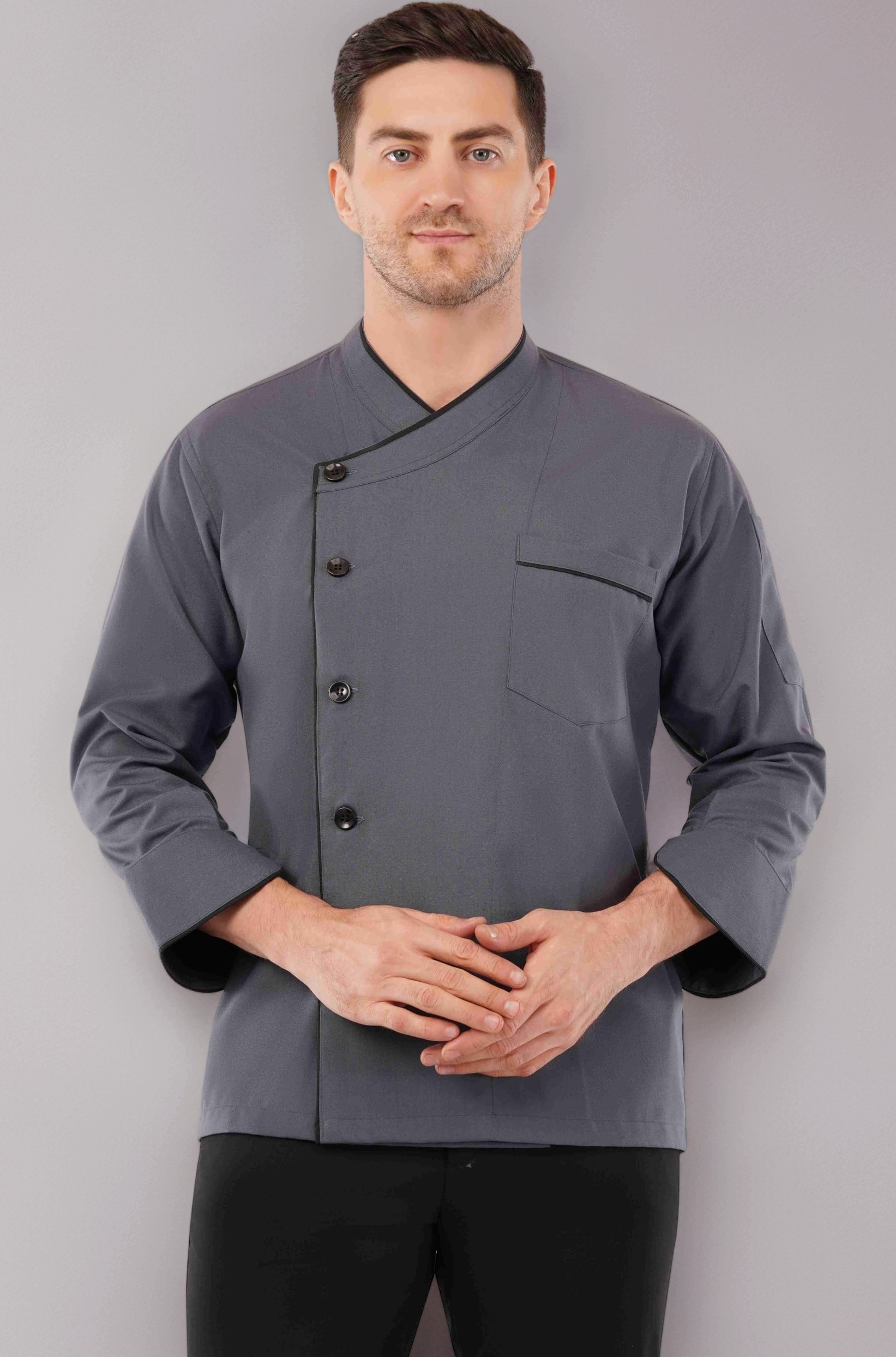 PRAGATI TRENDS Chef Coat for Men Full Sleeves Single Breasted with Back Slit.Comfortable Light Weight Fabric