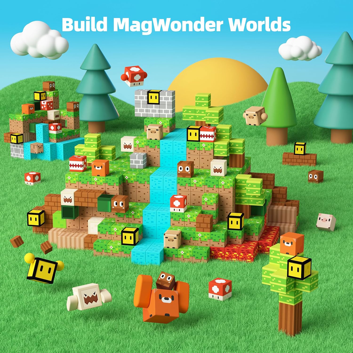 GobiDex 200PCS Magnetic Blocks Game-Based Building Toys for 3+ Years Old Boys Girls, Magnets Toys STEM Sensory Gift for Kids - Image 5