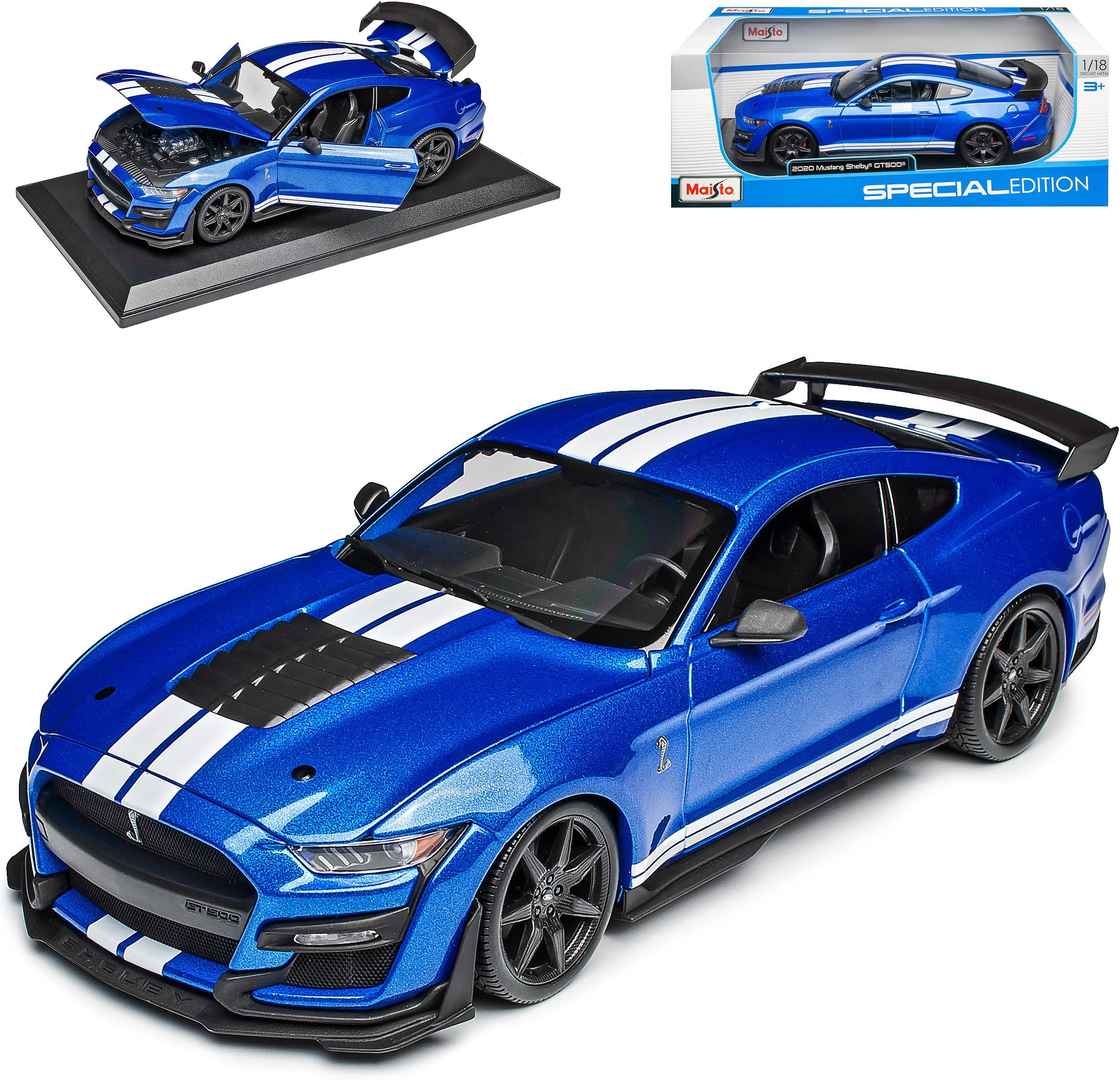 ford mustang spielzeug Maisto Mustang Shelby GT500 '20: Modellauto im Maßstab 1:18, Türen