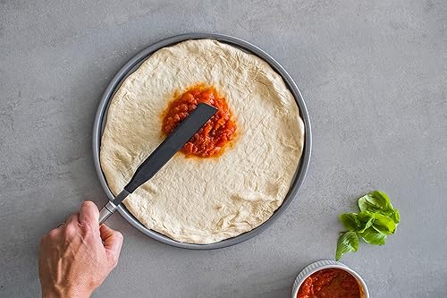 Miniatura 5 de KitchenCraft Espátula de plástico profesional para hornear con mango de acero inoxidable, 13.0 in, color plateado y negro