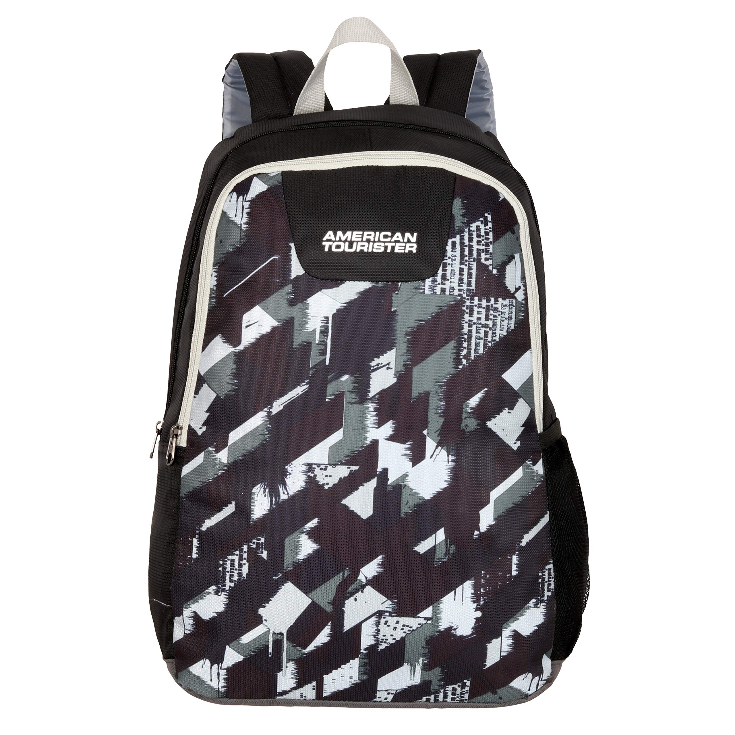 American TouristerWAVE 24 Ltrs Medium Polyester Casual 3 Compartment Backpack (Black)