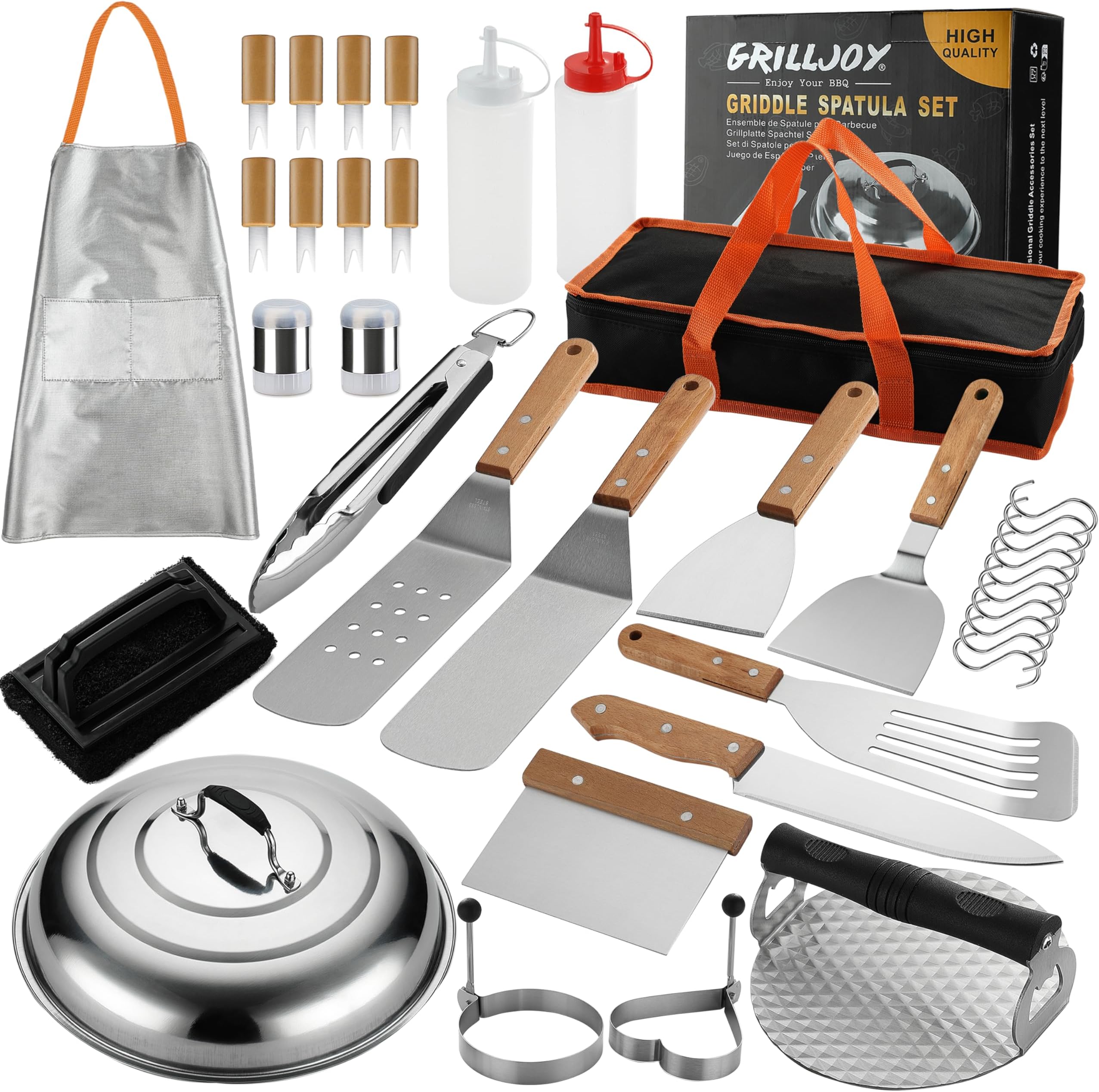 Grilljoy Griddle Accessories Kit Set for Hibachi Grill