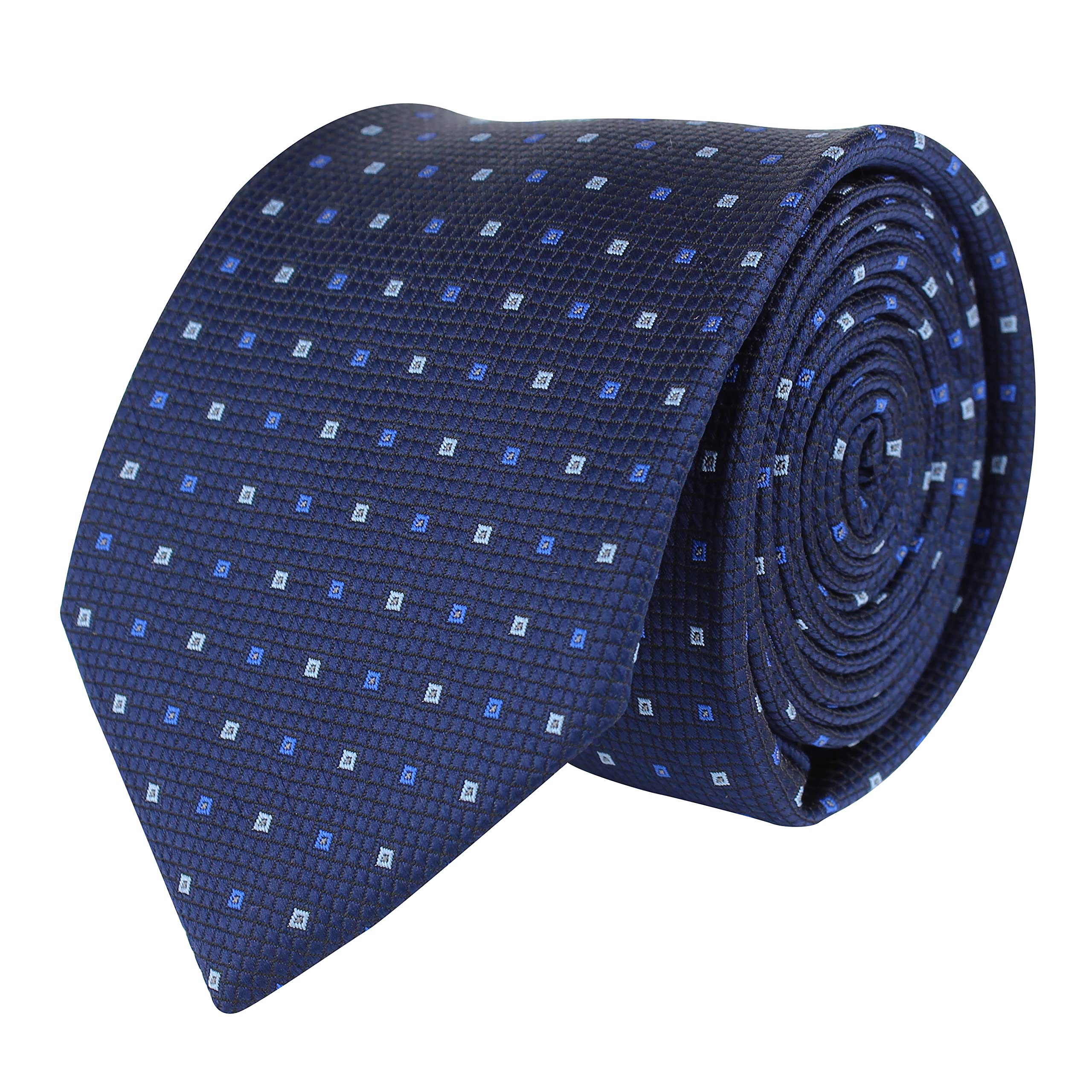 Kavove The Treat Checkered Blue Necktie For Men